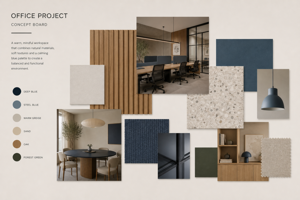 Concept Board for workplace project